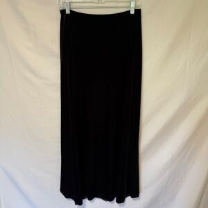 Womens VTG Black Velvet Y2K Maxi Skirt Size M‎ Whimsigoth Vamp Grunge Gothic